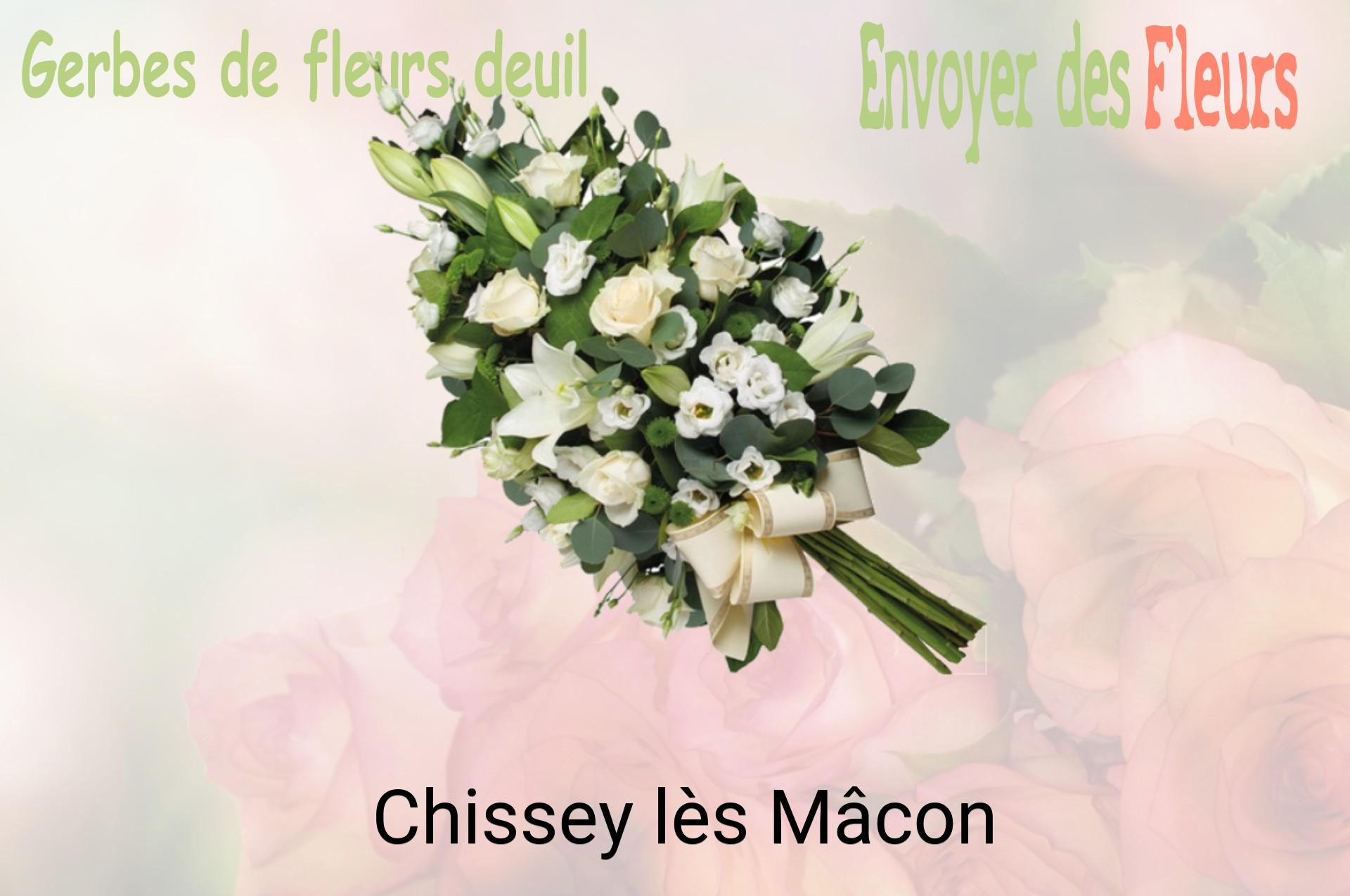 Gerbe de fleurs de deuil livrée à Chissey-lès-Mâcon